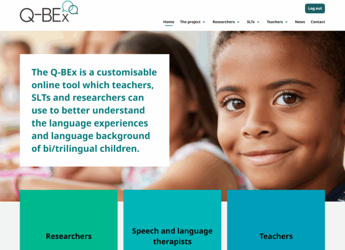 Screenshot of Q-Bex website